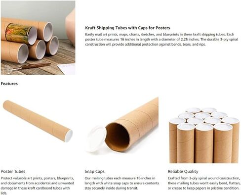 50 - 1.5 "× 30" مستدير من الورق المقوى أنابيب أنبوب البريدية مع أغطية نهاية in Saudi Arabia