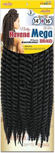 [2Packs] Crochet Braid-Havana Mega Twist 14 + 16 "في حزمة متعددة-24 خيوط مامبو نيو (2) in Kuwait