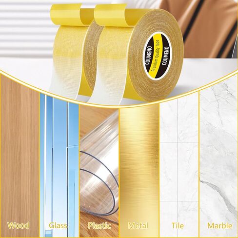 COUMENO Double Sided Tape Heavy Duty Mounting Tape 2" X 66FT(20m) Universal Clear Removable Double Dided Tape Strong Wall Adhesive for Home Office in Kuwait
