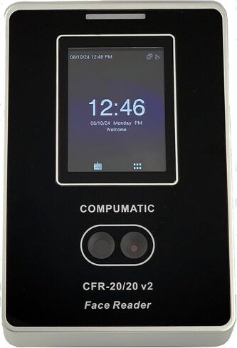Compumatic CFR-20/20 V2 V2 Biometric Face Face Clock System و Ethernet و WiFi ، وبرنامج Computime101 ، لا توجد رسوم شهرية in Kuwait