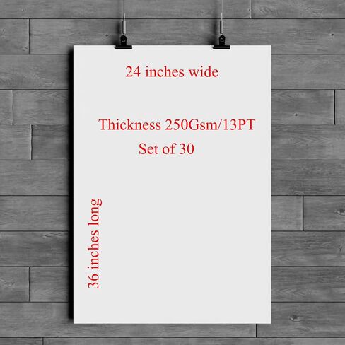 24 "× 36" لوحة ملصقات كبيرة 30pcs ملصق ملصق ملصق أبيض مناسبة ل DIY ، الحرف اليدوية ، علامات العروض التقديمية للمشروع ، الرسم واللوازم المدار in Kuwait
