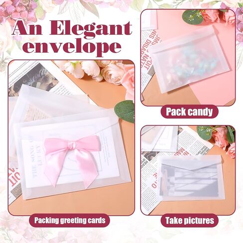 100 PCS Glassine Envelopes 7 × 5 Inch Translucent Envelope for Stamps, Clear Envelope Self Sealing Large Envelopes for Seeds Stamp Coin Collecting Lottery Ticket Card in Saudi Arabia