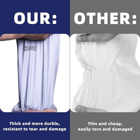 12 × 15.5 500pcs shippozz poly mailers-مظاريف شحن متينة مع ختم لاصق قوي ، تصميم مقاوم للماء ومقاوم للدموع-مثالي للملابس والكتب والملحقات in Saudi Arabia