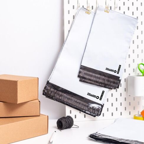 12 × 15.5 500pcs shippozz poly mailers-مظاريف شحن متينة مع ختم لاصق قوي ، تصميم مقاوم للماء ومقاوم للدموع-مثالي للملابس والكتب والملحقات in Saudi Arabia