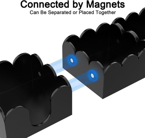 Yageli Magnetic 3-in-1 أكريليك الملاحظة الملاحظة موزع | منظم سطح المكتب الحديث لـ 3 × 3 post it notes ومنصات المذكرات مع قاعدة غير قائلة | لمساحة العمل الإنتاجية في المكتب أو المنزل أو المدرسة | أسود in Kuwait