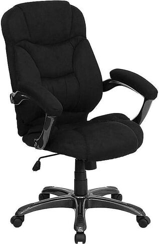 Flash Furniture Jessie High Back Black Microfiber Contemporary Executive Swivel Ergonomic Office Chair with Arms in Kuwait