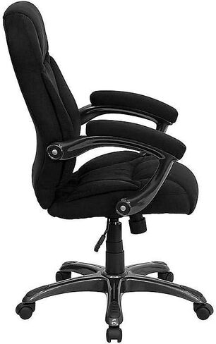 Flash Furniture Jessie High Back Black Microfiber Contemporary Executive Swivel Ergonomic Office Chair with Arms in Kuwait
