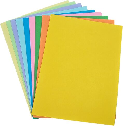 Colored Copy Paper 8.5 x 11 Printer Paper, 90 Sheets Colorful Paper Letter Size, Brightness Rainbow Color Paper for Arts Crafts DIY Origami School Office Supplies(90 Sheets) in Saudi Arabia