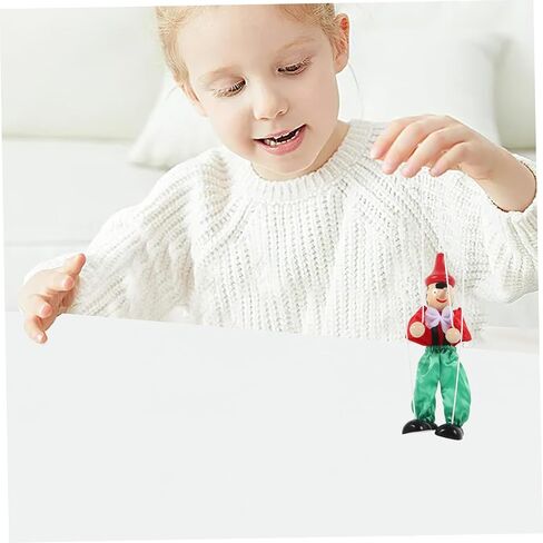 Vicasky Wooden Marionette سحب سلسلة دمية للتفاعلية مع الحرفية الرائعة ومرونة الإصبع التمرين ممتع الطرف لصالح تماثيل دمية PEG المصنوعة يدويًا. in Saudi Arabia