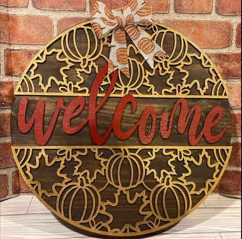 Fall Stencils Thanksgiving Stencils Autumn Hello Pumpkin Happy Harvest Stencil Templates for Painting on Wood Wall Door Mats Fabric in Kuwait