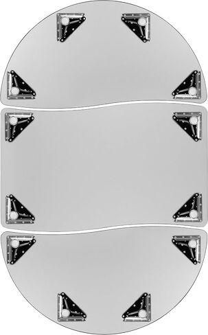 Flash Furniture 3 قطعة 76 "موجة بيضاوية تعاونية رمادية طاولة النشاط الحراري الجدول - الساقين القياسية قابلة للتعديل in Saudi Arabia