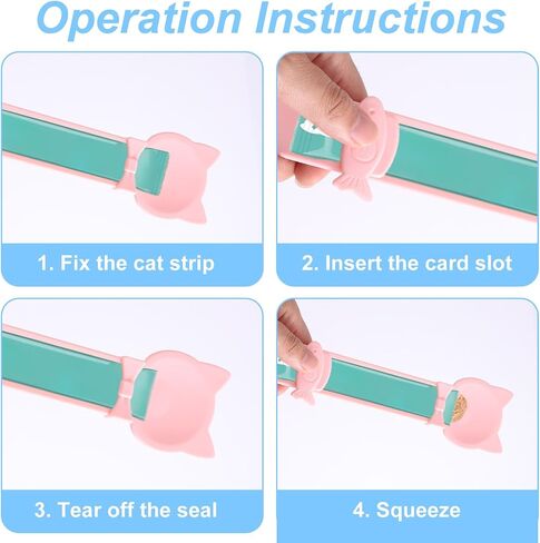 4pcs Cat Strip Feeders, 4 Colors Cat Food Spoon Cute Squeeze Spoon Licking Feeding Dispenser for Liquid Snack Puree Pet Supplies (Blue Green Pink Purple) in Saudi Arabia