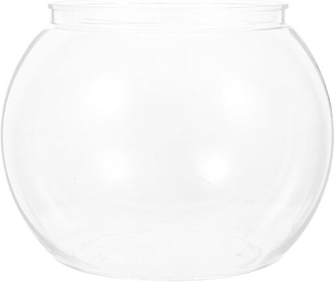 Bestonzon Clear Fish Bowl Prow Planter مقاومة للزارع المائية لسلاحف ذهبية الأنيقة الجولة الجولة الأنيقة لديكور منزل المكتب للاسترخاء المركزية الزاوية in Saudi Arabia
