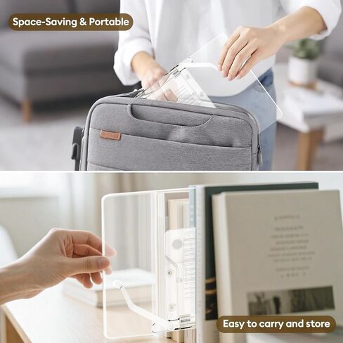 BESWISHY COOKBOOK Stand ، موقف الموسيقى القابل للطي ، موقف عرض للكتاب ، حامل كتب أكريليك ، حامل الورق للمكتب ، حامل الافتتاح الكتب ، سهل سطح المكتب ، حامل الحافظة in Kuwait