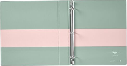 Avery two-tine Deaning View 3 Binder Ring Ring ، حلقات مائلة 1.5 بوصة ، رابط أحمر الخدود/Sage (17234) in Saudi Arabia