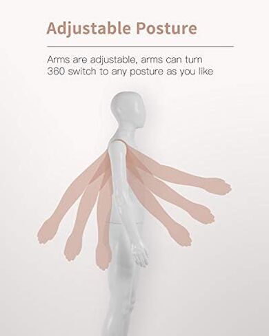 69 بوصة أنثوي أنثوي ، فستان كامل الجسم فستان الخياطة manikin فستان قابل للتعديل نموذج عارضة أزياء المعارضين واقعيا عرضية عرضية رأس اللباس ملابس عارضة أزياء الشكل المعدني قاعدة (69 بوصة) in Kuwait