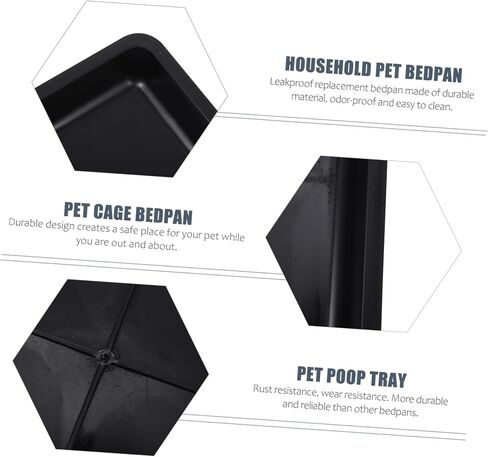 VANZACK 14.9 Inch Crate Tray Replacement - 2 Pack Heavy Duty Plastic Crate Pan for Large - Pet Potty Tray Easy Accessories Durable & Waterproof in Saudi Arabia