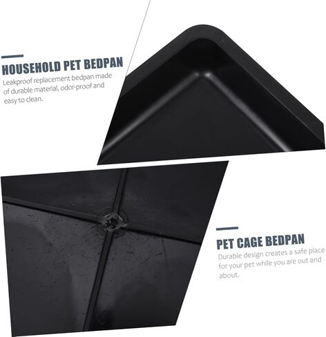 VANZACK 14.9 Inch Crate Tray Replacement - 2 Pack Heavy Duty Plastic Crate Pan for Large - Pet Potty Tray Easy Accessories Durable & Waterproof in Saudi Arabia