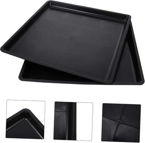 VANZACK 14.9 Inch Crate Tray Replacement - 2 Pack Heavy Duty Plastic Crate Pan for Large - Pet Potty Tray Easy Accessories Durable & Waterproof in Saudi Arabia