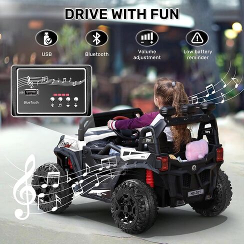 ANPABO 24V 4X4 Ride on Car Truck w/Remote Control, 4WD/2WD Switchable Kids UTV, 19" Spacious Seat, 4 Shock Absorbers, Soft Start, Music Player, Electric Car for Kids Ages 3+(Pink) in Kuwait