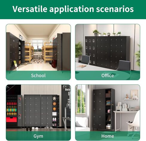 Metal Locker Locking Storage Lockers for Employees,72" Tall Staff Locker with Shelves and Hooks Steel Sports Locker for Office Home School Gym Garage Black in Kuwait