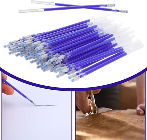 100 Pcs Heat Erasable Fabric Refills, Disappearing Ink Pen Refills for Fabric, Quilting Sewing, Light-Colored Textile Craft Supplies in Kuwait