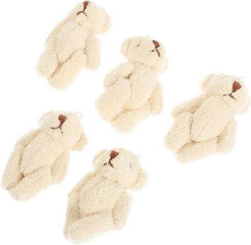 5PCS Mini DIY Bear Doll Accessories 6cm Soft Velvet Hat Scarf and Gloves for Stuffed Animal Crafts for Boys and Girls Creative Projects in Saudi Arabia