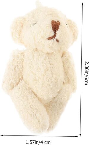 5PCS Mini DIY Bear Doll Accessories 6cm Soft Velvet Hat Scarf and Gloves for Stuffed Animal Crafts for Boys and Girls Creative Projects in Saudi Arabia