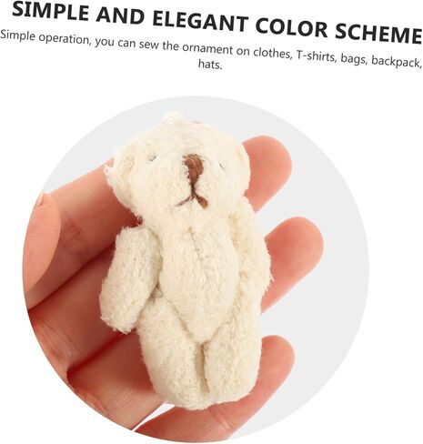5PCS Mini DIY Bear Doll Accessories 6cm Soft Velvet Hat Scarf and Gloves for Stuffed Animal Crafts for Boys and Girls Creative Projects in Saudi Arabia
