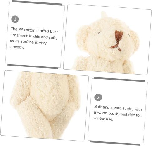 5PCS Mini DIY Bear Doll Accessories 6cm Soft Velvet Hat Scarf and Gloves for Stuffed Animal Crafts for Boys and Girls Creative Projects in Saudi Arabia