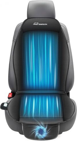 Snailax Cooling Seat Cover for Car, Cooling Car Seat Cushion, Cooling Seat Pad with 3 Adjustable Cooling Air Speeds, Ventilated, Breathable, Universal Fit for Most Cars, SUV, Truck, USB Charging in Saudi Arabia