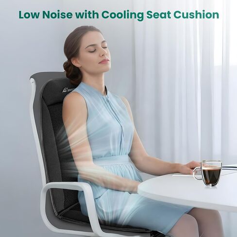 Snailax Cooling Seat Cover for Car, Cooling Car Seat Cushion, Cooling Seat Pad with 3 Adjustable Cooling Air Speeds, Ventilated, Breathable, Universal Fit for Most Cars, SUV, Truck, USB Charging in Saudi Arabia