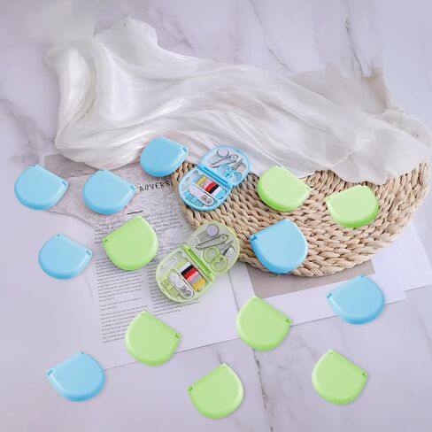 20 Pack Mini Travel Sewing Kit, Portable Sewing Tool Kits, Beginner Emergency Sewing Repair Kit with Threads Scissors Hand Sewing Needles, Plastic Sewing Kit, DIY Sewing Supplies (Blue, Green) in Saudi Arabia