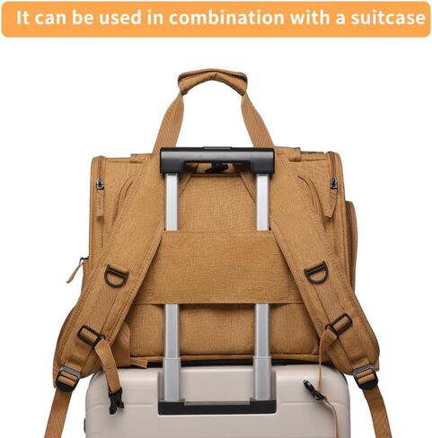 Pet Backpack Carrier for Small Dogs Medium Cats, Puppies,Breathable and Collapsible Design, Portable Travel Bag for Bearded Dragon,Rabbit Cage (Brown +Two-Shoulder, Small) in Kuwait