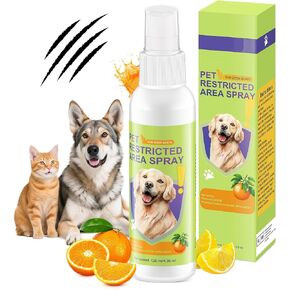 Pet Deterrent Spray - Stops Cat & Dog Peeing, Chewing, Scratching, Natural Citrus & Lemon Formula, Safe, Stain-Free Pee Corrector for Furniture, Shoes Indoor & Outdoor Training (4oz) in Saudi Arabia