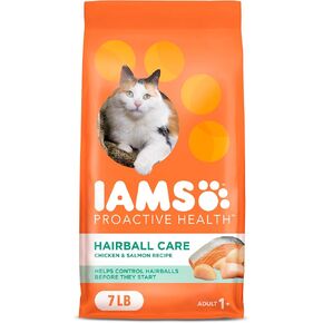 IAMS Proactive Health Hairball Dry Cat Food, Chicken & Salmon, 7 lb in Kuwait