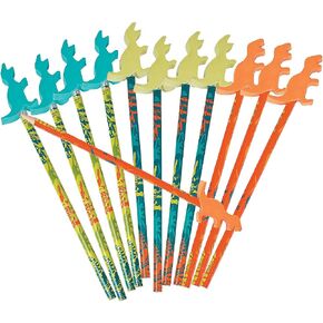 Fun Express - Dino Dig Pencils W/erasers for Birthday - Stationery - Pencils - Printed - Birthday - 12 Pieces in Kuwait