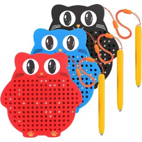 Soulchen 3 PCS Mini Magnetic Drawing Board Kit مع خرز وقلم مغناطيس القلم لطيف البومة السفر المغناطيسية لأنشطة ركوب السيارات in Kuwait