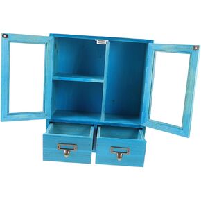 MERRYHAPY Home Office Storage Cabinet Wooden Small Shelf Vintage Decor Low Storage Cabinet Multi-Purpose Bins in Saudi Arabia