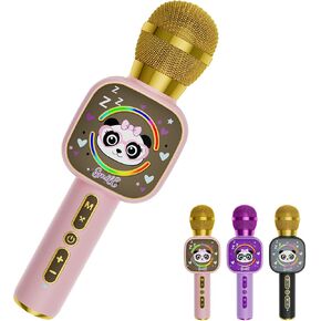 لعبة Microphone Bluetooth Karaoke للأطفال - مكبر صوت محمول صغير مع مصابيح LED ، والاقتران اللاسلكي (TWS) للغناء ، ألعاب هدية عيد ميلاد عيد الميلاد للبنين والبنات الذين تتراوح أعمارهم بين 2 و 12 عامًا (أسود - 1) in Saudi Arabia