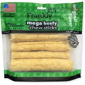 Frankly Pet Original Bacon Flavored Mega Beefy Chew Sticks for Dogs - High Protein Collegen Packed - Healthy Dog Treat - Made in The U.S.A. - 4 Count 7" Stick (8869) in Saudi Arabia