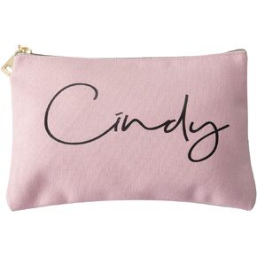 Personalized Makeup Bag for Women,Custom Cosmetic Bag for Girls Name,Monogrammed Cosmetic Pouch (cream color) in Saudi Arabia