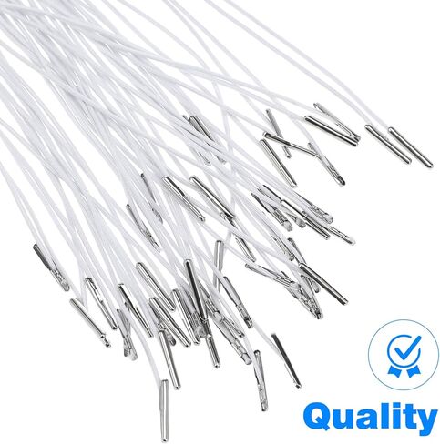 OperItacx 50pcs حبال شائكة مرنة مع نهايات معدنية ، حلقة تمتد حبل الحبل الحبل حزام الموسع للقناع ، قبعة ، الحرف اليدوية ، الحفلة in Saudi Arabia