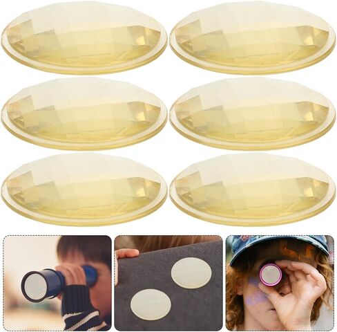 VOSAREA 6pcs High Clarity Kaleidoscope Lens Kit Prism for DIY Crafts Toy Making Multifaceted Lens for Homemade Kaleidoscope Projects in Saudi Arabia