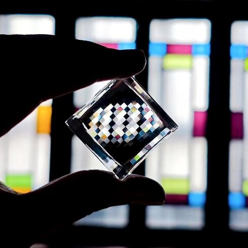 Prism Glass Funny Pixelated Lens Suncatchers Photography Prisms Prisms للسفر واللعب والتصوير الفوتوغرافي in Saudi Arabia