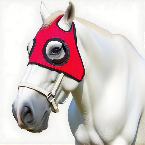 Adjustable Horse Fly Masks - Focus Aid for Racing & Training,Super Comfort Stretchy Equestrian Eye mask Large Eye Space with UV Protection Soft on Skin with Breathability (Black) in Saudi Arabia