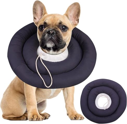 IDOMIK Dog Recovery Collar, Waterproof Soft Dog Cone After Surgery, Comfy Protective Elizabethan Collar Alternative for Dogs Cats, Adjustable Pet Neck Donut Cone Anti-Licking Biting Wounds,Pink,M in Saudi Arabia