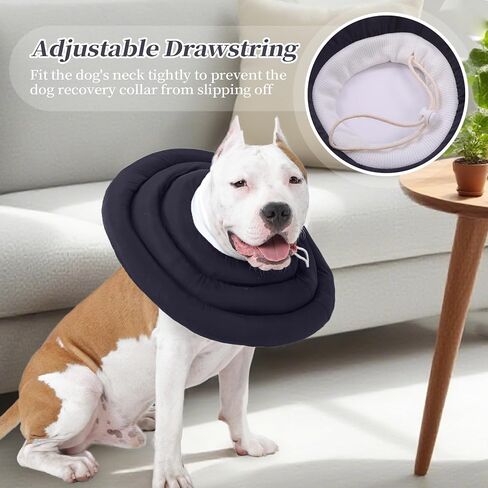 IDOMIK Dog Recovery Collar, Waterproof Soft Dog Cone After Surgery, Comfy Protective Elizabethan Collar Alternative for Dogs Cats, Adjustable Pet Neck Donut Cone Anti-Licking Biting Wounds,Pink,M in Saudi Arabia