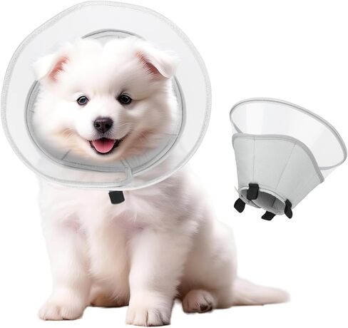 طوق مخروط الكلب الناعم للكلاب الصغيرة المتوسطة الكبيرة ، مخروطات قابلة للتعديل للكلاب للتوقف عن لعق ، طوق الانتعاش بعد الجراحة لمنع لعق البديل في مخروط الكلاب (S (الرقبة: 11.5 "-13.2") in Kuwait