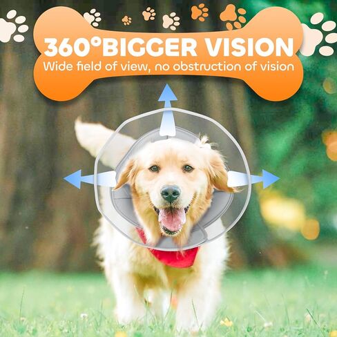 طوق مخروط الكلب الناعم للكلاب الصغيرة المتوسطة الكبيرة ، مخروطات قابلة للتعديل للكلاب للتوقف عن لعق ، طوق الانتعاش بعد الجراحة لمنع لعق البديل في مخروط الكلاب (S (الرقبة: 11.5 "-13.2") in Kuwait